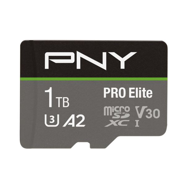 Pny micro-sdxc pro elite 1tb psdu1tbv3 uhs-i u3 a2 & adapter - Pny-psdu1tbv3-0751492639079