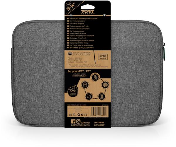 Port yosemite eco sleeve 13/14 400704 notebook sleeve grey - Port-400704-3567044007046-06.jpg
