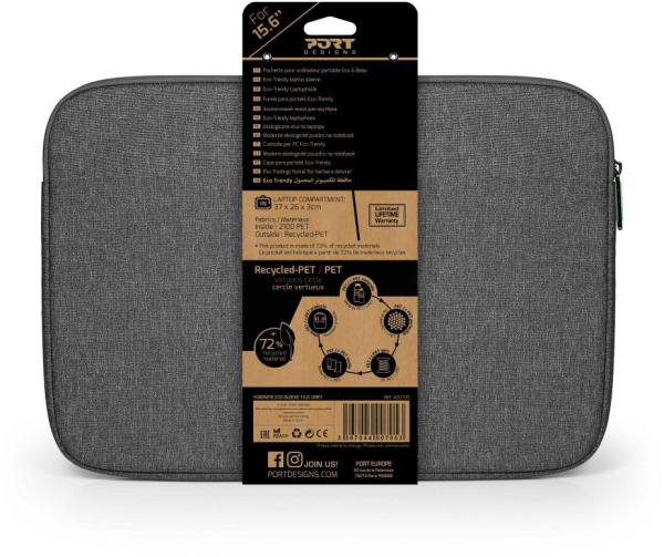 Port yosemite eco sleeve 15.6 400705 notebook sleeve grey - Port-400705-3567044007053-06.jpg