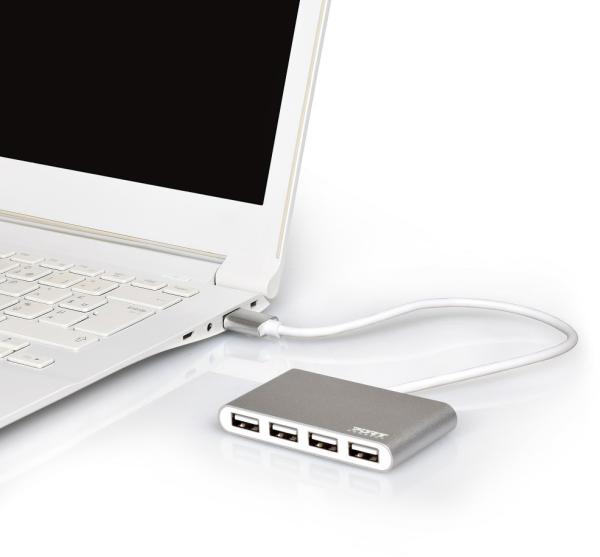 Port usb hub 4-ports usb 2.0 900120 grey/white - Port-900120-3567049001209-04.jpg