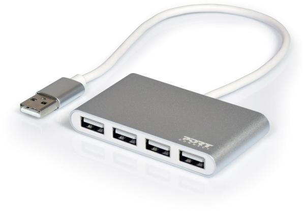 Port usb hub 4-ports usb 2.0 900120 grey/white - Port-900120-3567049001209