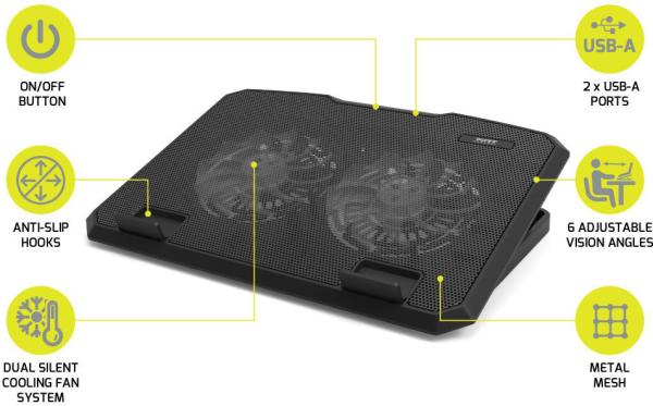 Port ergonimic cooling stand 901099 notebooks up to 17 inch, bl. - Port-901099-3567049010997-07.jpg