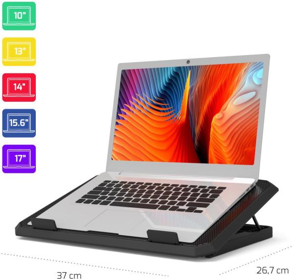 Port ergonimic cooling stand 901099 notebooks up to 17 inch, bl. - Port-901099-3567049010997-09.jpg