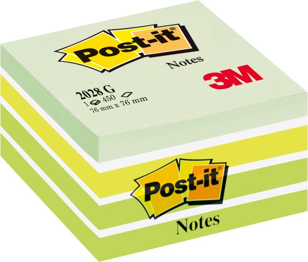 Post-it würfel 76x76mm 2028-g grün/450 blatt - Post-it-2028-g-4001895872808