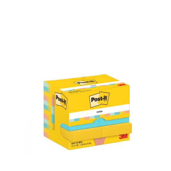 Post-it notes beachside 51x38mm 653-12-bea 4-farbig 12x100 blatt - Post-it-653-12-bea-4064035065911