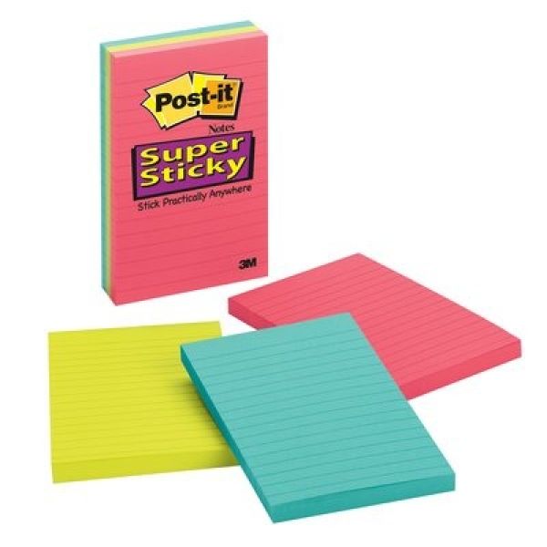 Post-it block super sticky 102x152mm 660-3ssuc 3-farbig ass.,3x90bl.,liniert - Post-it-660-3ssuc-0051135813324-2.jpg