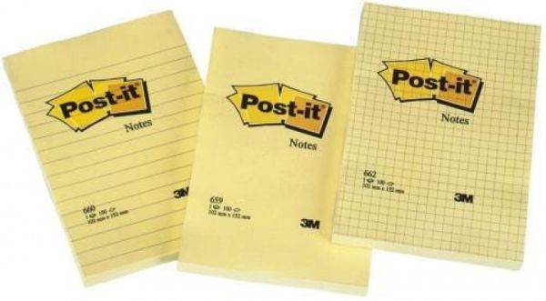 Post-it haftnotizen 152x102mm 660y gelb, 100 blatt, liniert - Post-it-660y-3134375014243-1.jpg