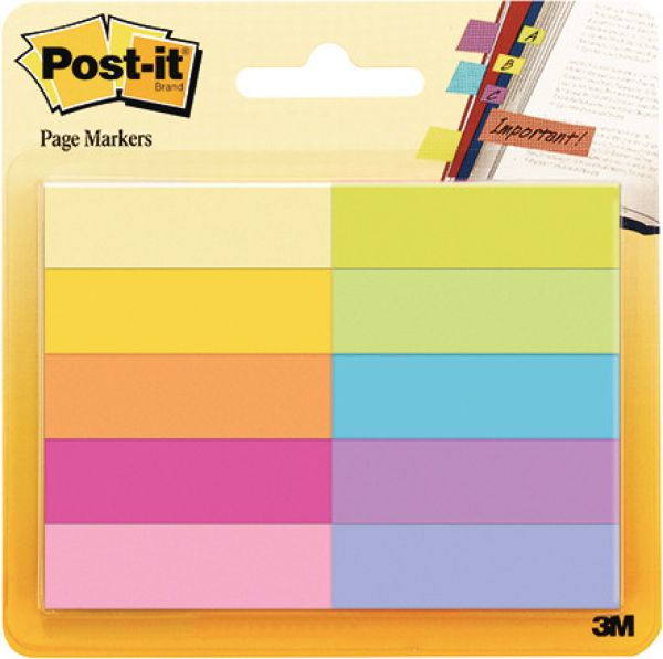 Post-it papiermarker 15 x 50 mm 67010abeu 10-farbig 10x50 blatt - Post-it-67010abeu-0051141380469