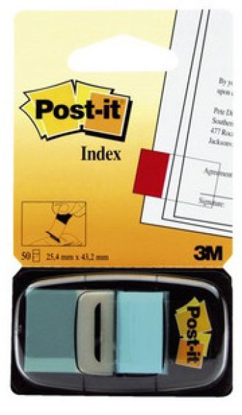 Post-it index tabs 25.4x43.2mm 680-23 türkis/50 tabs - Post-it-680-23-0021200707605