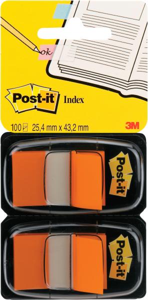 Post-it index 2er set 25,4x43,2mm 680-o2 orange 2x50 stück - Post-it-680-o2-0051141920566