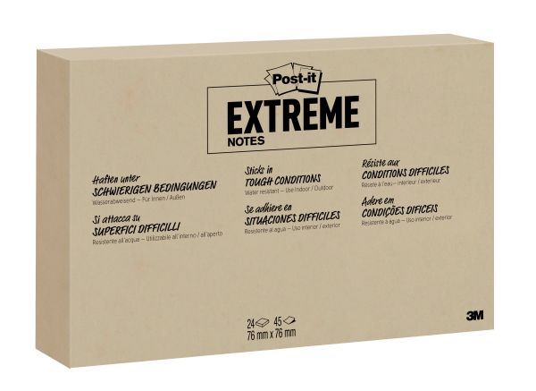 POST-IT Extreme Notes 76mmx76mm EXT33M-24-EU1 4 Farben 24x45 Blatt