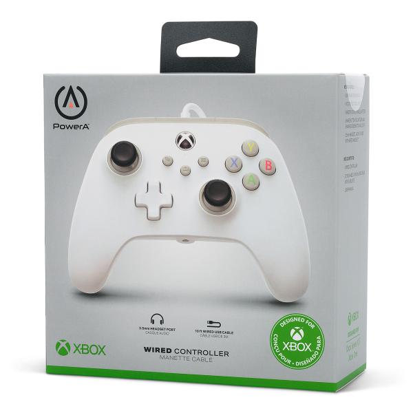 Power a wired controller 1519365-01 xbox series x/s, white - Power-a-1519365-01-0617885025419-04.jpg