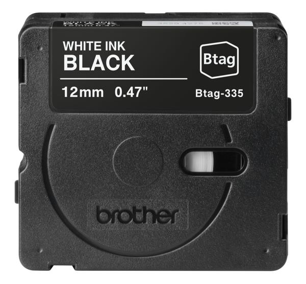 Ptouch band weiss/schwarz n.laminiert btag-335 pt-n10/n20/n25bt 12 mm - Ptouch-btag-335-4977766833257