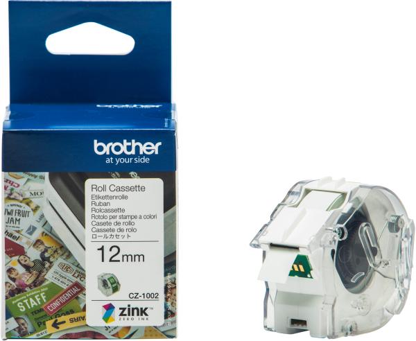 Ptouch colour paper tape 12mm/5m cz-1002 vc-500w compact label printer - Ptouch-cz-1002-4977766779289