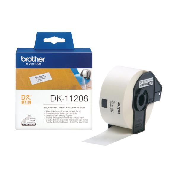 Ptouch adress-etiketten 38x90mm dk-11208 ql-500/550 400 stk./rolle - Ptouch-dk-11208-4977766628129-02.jpg