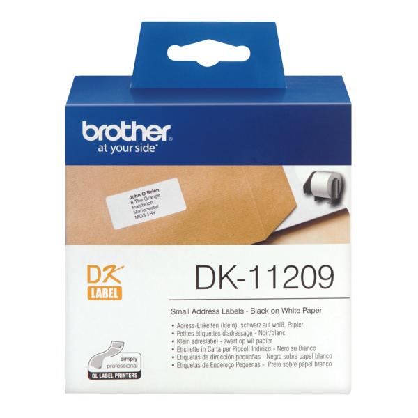 Ptouch adress-etiketten 29x62mm dk-11209 ql-500/550 800 stk./rolle - Ptouch-dk-11209-4977766628136