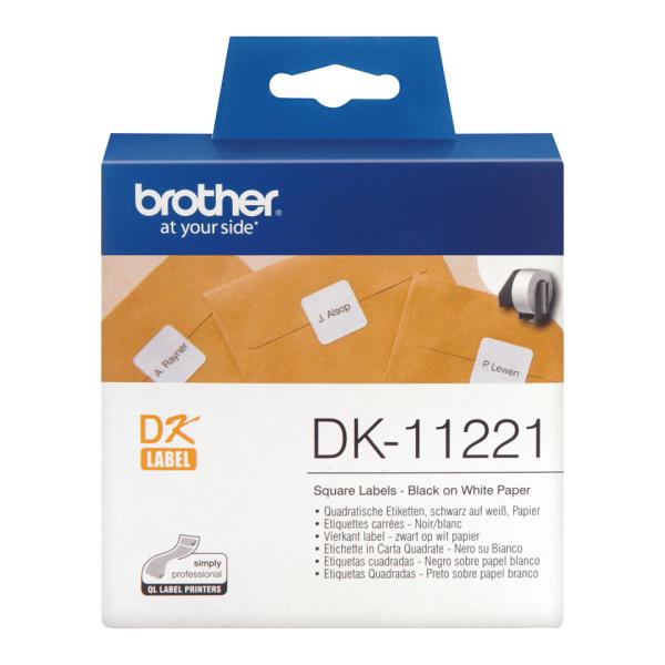 Ptouch etiketten quadratisch 23mm dk-11221 ql-500 weiss 1000 stk./rolle - Ptouch-dk-11221-4977766655934-02.jpg