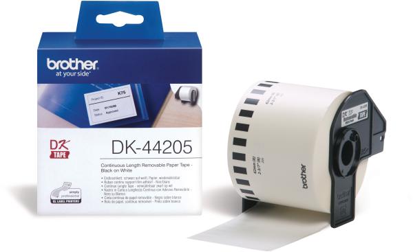 Ptouch endlos-etiketten 62mmx30.48m dk-44205 ql-500/550 weiss rolle - Ptouch-dk-44205-4977766635127
