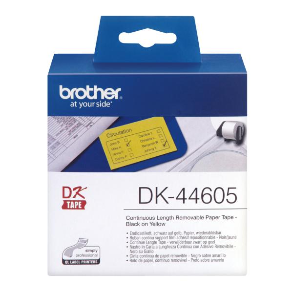 Ptouch endlos-etiketten 62mmx30.48m dk-44605 ql-500/550 gelb rolle - Ptouch-dk-44605-4977766635158-02.jpg