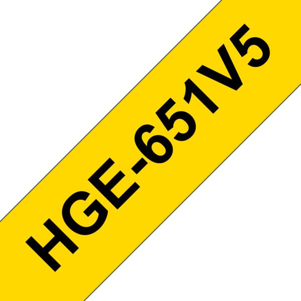 Ptouch band, high-grade schwarz/gelb hg-e651 24mm/8m 5 stück - Ptouch-hg-e651-4977766684699-02.jpg