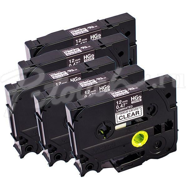 Ptouch band, high-grade schwarz/klar hge-131 12mm/8m 5 stück - Ptouch-hge-131-4977766684576-02.jpg