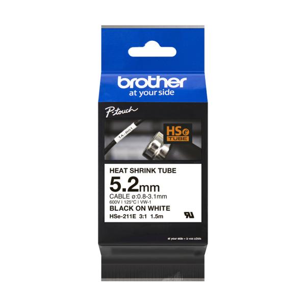 Ptouch heat-shrink-tube schwarz/weiss hse-211e pt-e300/e550w 5.2mm - Ptouch-hse-211e-4977766822718