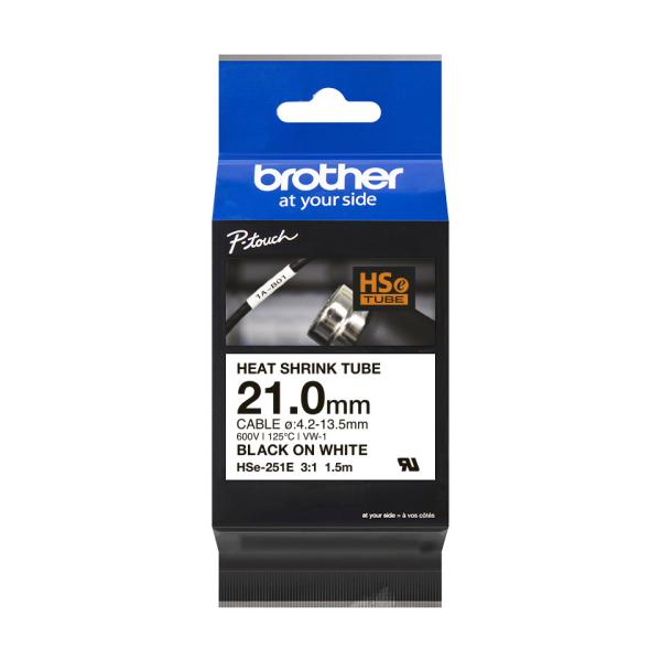 Ptouch heat-shrink-tube schwarz/weiss hse-251e pt-e300/e550w 21mm - Ptouch-hse-251e-4977766822848