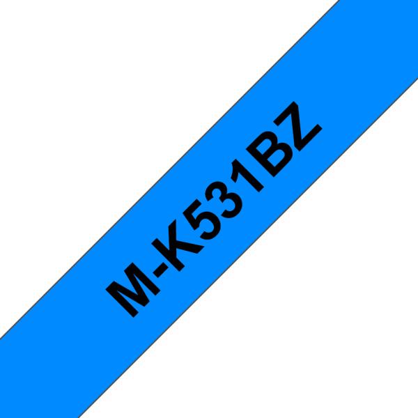 Ptouch band, nicht lam. schwarz/blau m-k531bz zu pt-65/75/85/110 8m x 12 mm - Ptouch-m-k531bz-4977766625104-02.jpg