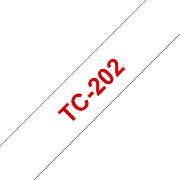 Ptouch band, laminiert rot/weiss tc-202 pt-3000 12 mm - Ptouch-tc-202-4977766050531-02.jpg