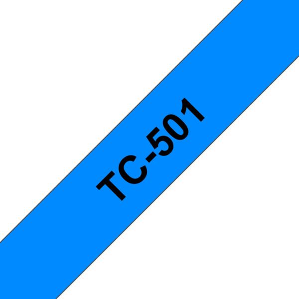 Ptouch band, laminiert schwarz/blau tc-501 pt-3000 12 mm - Ptouch-tc-501-4977766050609-02.jpg