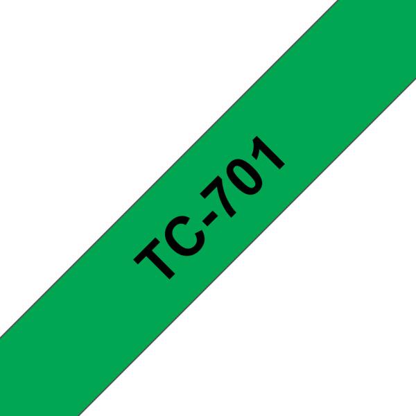 Ptouch band, laminiert schwarz/grün tc-701 pt-3000 12 mm - Ptouch-tc-701-4977766050623-02.jpg