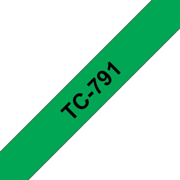 Ptouch band, laminiert schwarz/grün tc-791 pt-3000 9 mm - Ptouch-tc-791-4977766050760-02.jpg