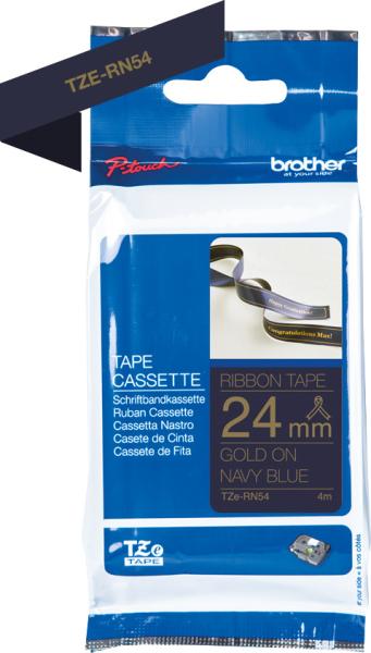 Ptouch band d.blau/gold tze-rn54 tze geräte 24mm - Ptouch-tze-rn54-4977766801980
