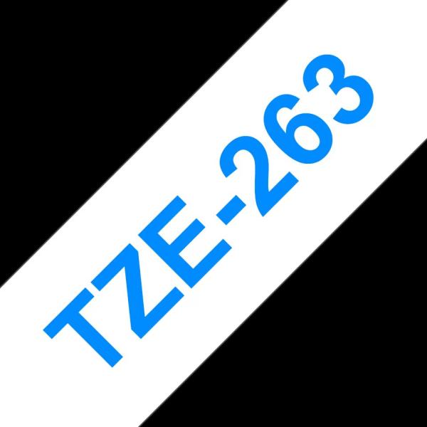 Ptouch band, laminiert blau/weiss tze-263 pt-3600 36 mm - Ptouch-tze-263-4977766685603