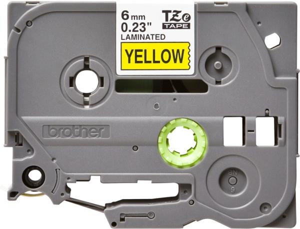 Ptouch band, laminiert schwarz/gelb tze-611 pt-1280vp 6 mm - Ptouch-tze-611-4977766686624-02.jpg