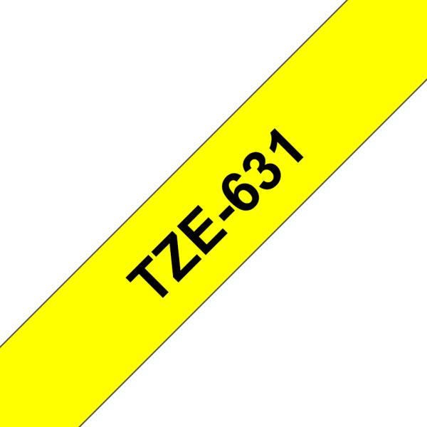 Ptouch band, laminiert schwarz/gelb tze-631 pt-1280vp 12 mm - Ptouch-tze-631-4977766686686-02.jpg