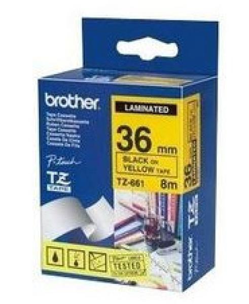 Ptouch band, laminiert schwarz/gelb tze-661 pt-3600 36 mm - Ptouch-tze-661-4977766686778