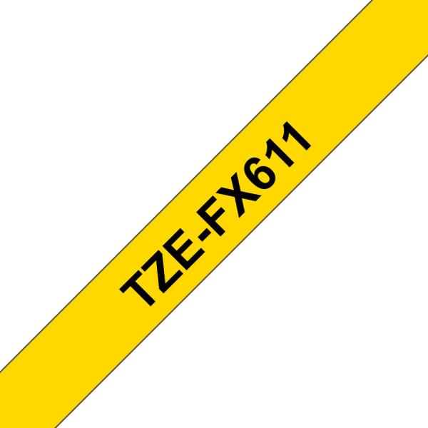 Ptouch flexitape lamin. schwarz/gelb tze-fx611 zu pt-550 6 mm - Ptouch-tze-fx611-4977766692991-03.jpg