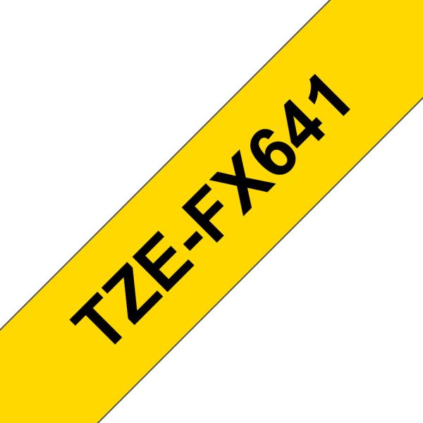 Ptouch flexitape lamin. schwarz/gelb tze-fx641 zu pt-550 18 mm - Ptouch-tze-fx641-4977766692083-02.jpg