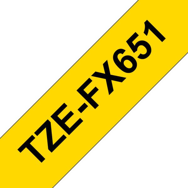 Ptouch flexitape lamin. schwarz/gelb tze-fx651 zu pt-550 24 mm - Ptouch-tze-fx651-4977766692557-02.jpg