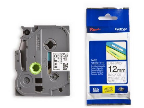 Ptouch band, lam. schwarz/klar-matt tze-m31 pt-300 12 mm - Ptouch-tze-m31-4977766691383