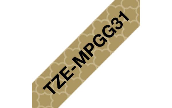Ptouch band, laminiert schwarz/gold tze-mpgg31 pt-dv600vp 12 mm - Ptouch-tze-mpgg31-4977766770194-02.jpg