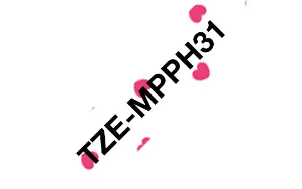Ptouch band, laminiert schwarz/pink tze-mpph31 pt-dv600vp 12 mm - Ptouch-tze-mpph31-4977766770286-02.jpg