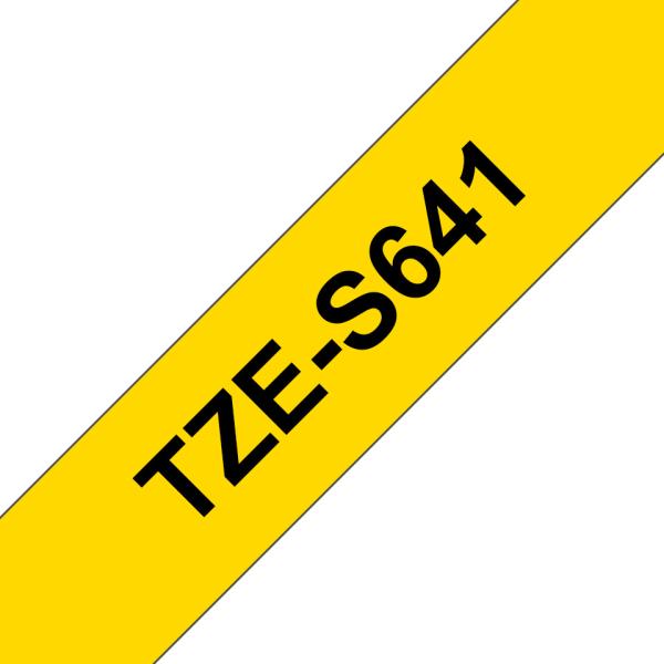Ptouch band, strong/adh. schwarz/gelb tze-s641 pt-300 18 mm - Ptouch-tze-s641-4977766692205-03.jpg