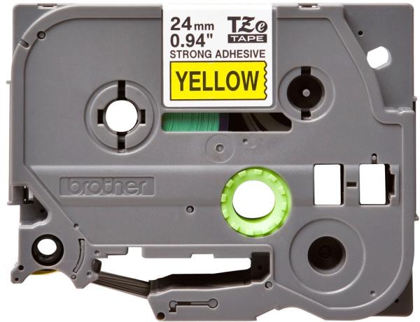 Ptouch band, strong/adh. schwarz/gelb tze-s651 pt-300 24 mm - Ptouch-tze-s651-4977766692700-02.jpg
