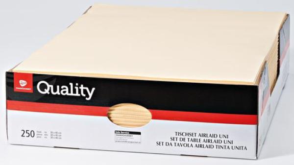Quality tischset airlaid uni 992702 champange 250 stück - Quality-992702-7610034543188