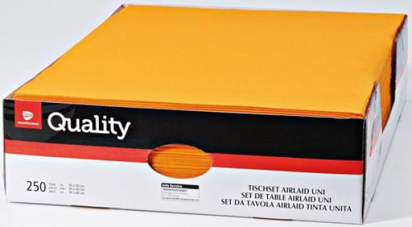 Quality tischset airlaid uni 992704 orange 250 stück - Quality-992704-7610034543225