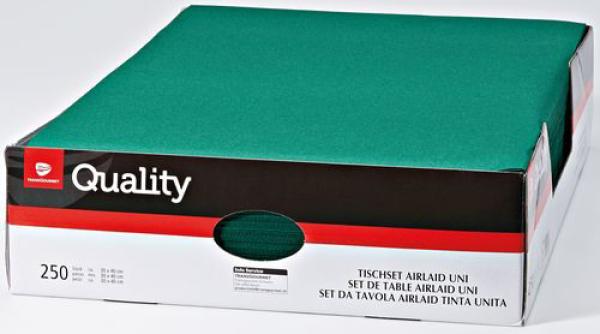 Quality tischset airlaid uni 992708 grün 250 stück - Quality-992708-7610034543300