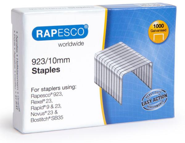 Rapesco heftklammern 923/10mm 1237 1000 stück verzinkt - Rapesco-1237-5018505005425
