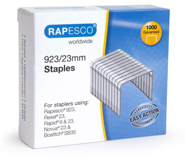 Rapesco heftklammern 923/23mm 1242 1000 stück verzinkt - Rapesco-1242-5018505005524